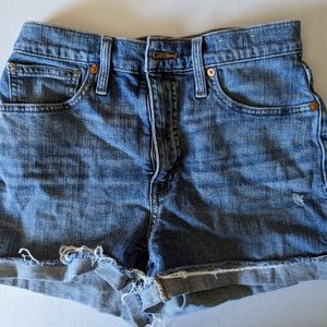 Madewell denim high rise shorts